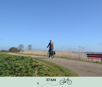 Fietsroute langs de oevers van het Alkmaarder- en Uitgeestermeer