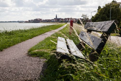 Bankje langs de Markermeerdijk