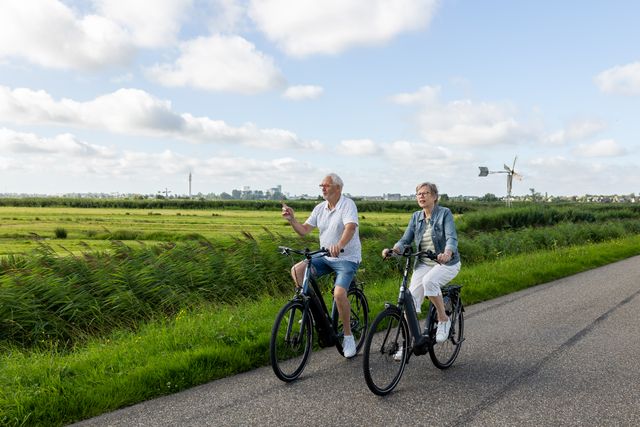 Fietsers in het Wormer- en Jisperveld