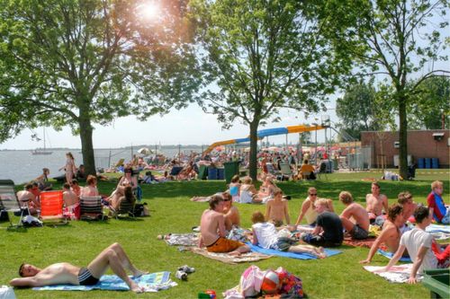 De ligweide van Slobbeland in Volendam.