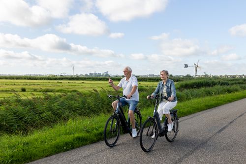 Fietsers in het Wormer- en Jisperveld