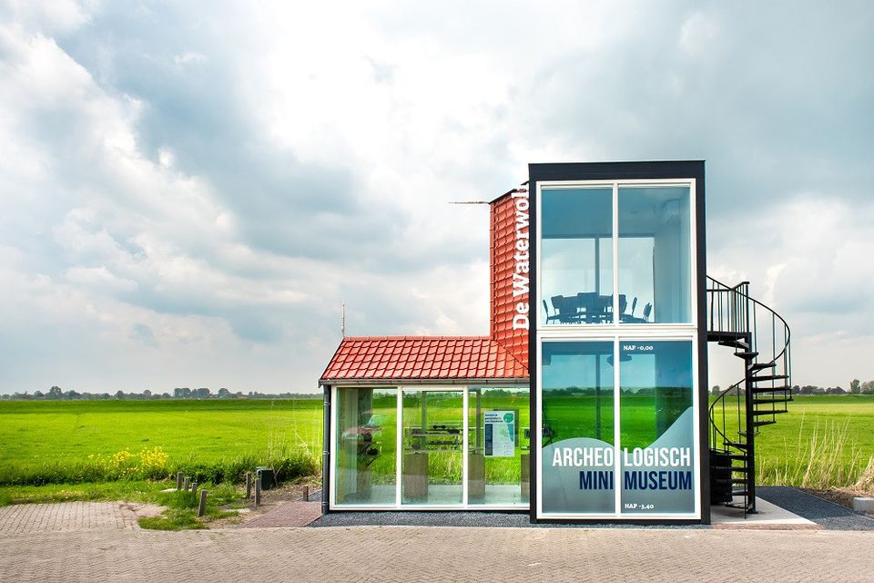 Het Archeologisch minimuseum De Waterwolf in de Etersheimerbraakpolder.