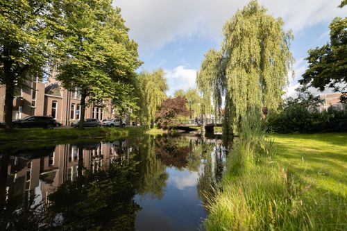 Uitzicht op de Nieuwe Gracht in Purmerend.
